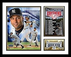 Derek Jeter New York Yankees MLB Framed Photograph Captains Milestone Collage