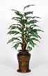 House of Silk Flowers Artificial Zebra Plant Floor Plant 28"W x 48"H