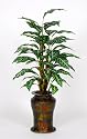 House of Silk Flowers Artificial Zebra Plant Floor Plant 28"W x 48"H