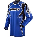 Shift Racing Assault Men's Off-Road Motorcycle Jersey w/ Free B&F Heart Sticker Bundle - Blue / 2X-Large
