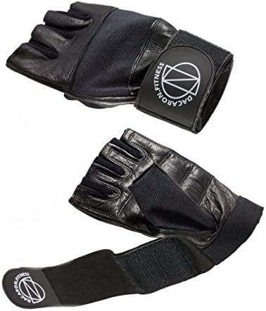 Dacaron Unisex Weightlifting Gloves, Exercise, 12" Wrist Wraps, Large