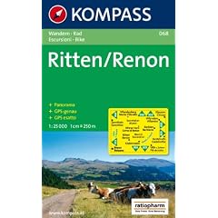 Ritten / Renon 1 : 25 000: Wanderkarte mit Panorama und Radwegen. GPS-genau. 1:25000