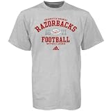 adidas Arkansas Razorbacks Ash Gut Check Football Practice T-shirt