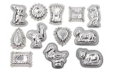 Farringdon Collection 12 Piece Tinplate Chocolate/Candy Moulds