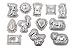 Farringdon Collection 12 Piece Tinplate Chocolate/Candy Moulds