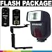 Polaroid Premium Package Deluxe: Polaroid PL-108AF Studio Series Digital Auto Focus / TTL Shoe Mount Flash + Polaroid Flip Mount Flash Bracket + Polaroid Tri-Mode Wireless Camera & Flash Remote (Wireless Flash Remote, Wireless Shutter Release, Wireless Studio Strobe Trigger) For The Canon EOS 7D, 5D Mark 2, 5D, 60D, 50D, 40D, 30D, 20D, 10D, 1D, 1Ds Digital Cameras