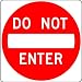 Street & Traffic Sign Wall Decals - Do Not Enter Sign