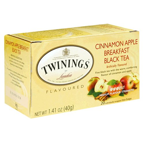 Twinings Cinnamon Apple Breakfast Tea, Tea Bags, 20-Count Boxes (Pack of 6) by Twinings