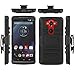 Droid Turbo Case, Circlemalls™ Dual Layers [Combo Holster] and Built-in Kickstand Bundled with Dual Layers Protection Hybrid Shockproof Phone Case and Stylus Pen for Motorola Droid Turbo XT1254-Black