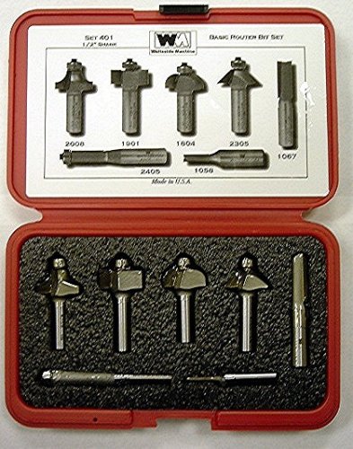 Whiteside - 7-Piece Basic Router Bit Set on 1/2" Shank