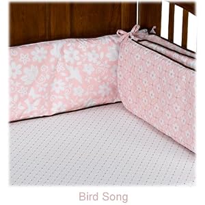 Boppy Organic Crib Bumper Slipcover, Bird Song
