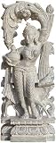 Collectible Figurines Human Sculpture Stone Carving 4.75 x 2.75 x 12 inches (sos010)