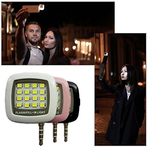Gmile Portable Mini 16 LED Night Using Selfie Enhancing Dimmable Flash Light Cellphone Camera Flash Fill-in Light Pocket Spotlight Photo Video Light Lamp Speedlite for Iphone Ipad/Ipad Air/Samsung Note /Android Smartphone and Tablets Camera (black)