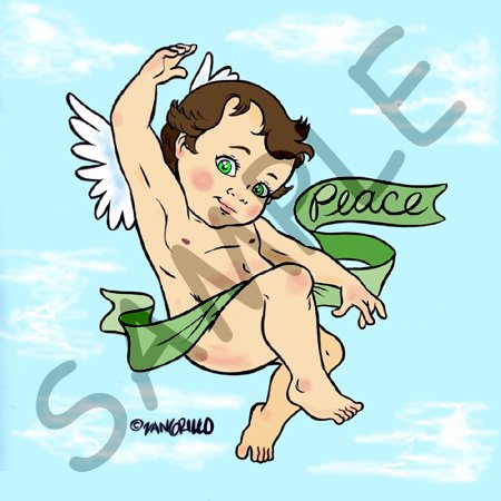 Angels - Angel Peace Green - Coffee Gift Baskets - Coffee Gift Basket by 3dRose LLC