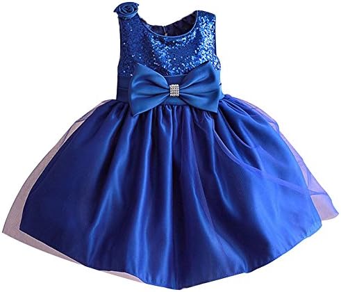 Girls Tulle Dress for Flower Girls Formal Special Occasion Birthday Ball 5T Blue