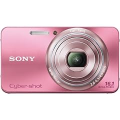 Sony DSC-W570P Digitalkamera (16 Megapixel, 5-fach opt. Zoom, 6,9 cm (2,7 Zoll) Display, bildstabilisiert) pink