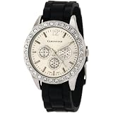 Cerentino Womens RB005 Round Crystal Bezel Intercha