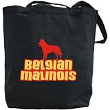 Canvas Tote Bag Black Breed Color Belgian Malinois Dog