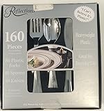 Reflections Heavyweight "Looks Like Silver" Disposable Flatware, 160 Piece