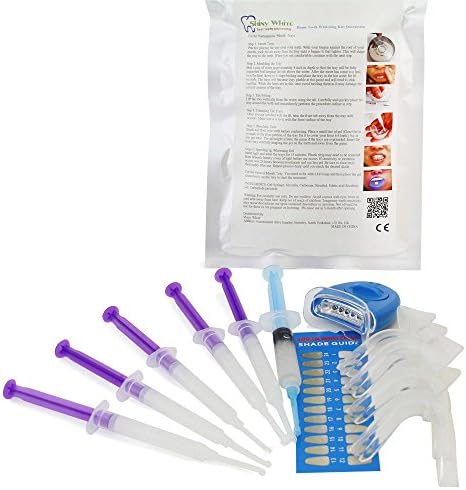 Shiny White Advanced Home Tooth Whitening Kit with 35% Carbamide Peroxide Gel + Remineralization Gel + 4 Moldable tooth Tray + Bonus Shade Guide