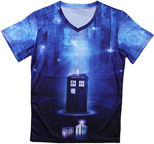 Shylis Mens V-neck T Shirt Casual Movie Tee Shirt X-Large Doctor Who