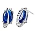 J.MOSUYA Swarovski Element Crystal Jewelry Set For Women, 18k White Gold Plated Necklace Earring Set