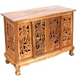 Handmade Asian Furniture - 39" Coconut Palm Storage Cabinet / Sideboard Buffet - Natural Finish