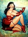 Bettie Page- Don't Tred Me 30'' x 40'' Textile/Fabric Poster