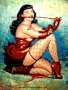 Bettie Page- Don't Tred Me 30'' x 40'' Textile/Fabric Poster