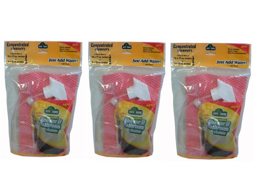 Eco-Save Cleaner in Eco-Friendly Pouch Trigger Spray Bottle w/ Wipes (3 pack)