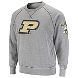 Purdue Boilermakers Heather Grey Outlaw Crewneck Sweatshirt