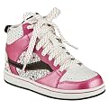 Girls' Xhilaration&reg; Fierra Hi-Top Sneakers - White/Pink