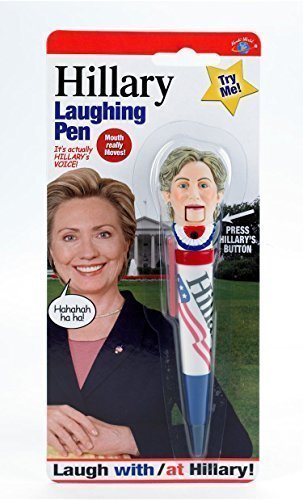 Hillary Laughing Pen(TM) – Mouth Really Moves – Own Hillary Clinton’s Actual Laughter – Highly Collectible Novelty Talking Pen – Funny for Democrats or Republicans – Give the Gift of Laughter- Funniest Political Gift of 2016 Presidential Election -