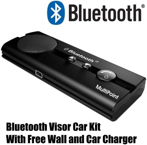 New Hi-Tech Bluetooth Car Kit Speakerphone with Multi-point, Echo Cancellation & Noise Suppression for all Samsung phones. Package also include a Free Wall and Car Charger.