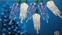 Set of 30 LED Crystallized Blue & White Icicle Christmas Lights #ES62-343
