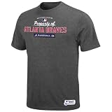 MLB Men's Atlanta Braves Property Of Short Sleeve Basic Crew Neck Tee by Majestic (Pro Carbon Heather, Medium)