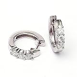 0.76 Carat 14KWG Diamond Hoop Earrings