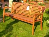 Gartenbank, Holzbank, Sitzbank Saigon, 3-Sitzer, Holz (Yellow Balau)