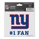 NEW YORK GIANTS 3"X4" ULTRA DECAL WINDOW CLING