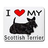 I Love My Scottish Terrier Dog Mouse Pad