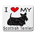 I Love My Scottish Terrier Dog Mouse Pad
