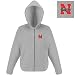 NCAA Nebraska Cornhuskers Antigua Ladies Heather Gray Front Zip Fleece Hoody