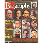 Biography Magazine January 2002 - Sela Ward,jill Hennessy, Orson Welles, Rudolph Giulani, George W Bush, Osama Bin Laden, Tony Blair book cover