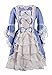 Solilor Sweet Comfortable Long Sleeves Lace Bowknot Blue Gothic Victorian Dress