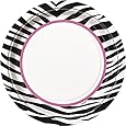 Zebra Print Dinner Plates, 8ct
