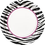 Zebra Print Dinner Plates, 8ct