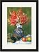 Black Framed/Matted Print 17x23, Flowers and Fruit