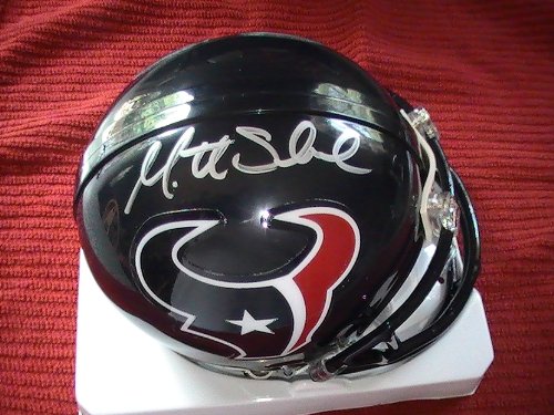 MATT SCHAUB SIGNED AUTO AUTOGRAPHED HOUSTON TEXANS MINI HELMET W/ COA AND HOLOGRAM