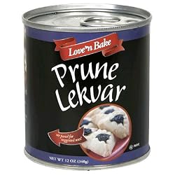 Love 'N Bake Prune Lekuar, 12-Ounce Can (Pack of 6)