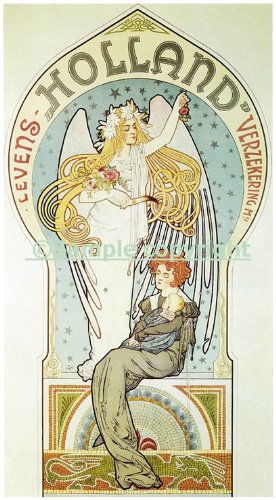 Angel Mother Child Flowers Holland Netherlands Art Nouveau 16